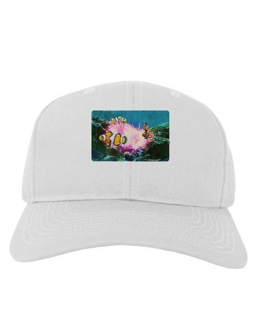 Clownfish Watercolor Adult Baseball Cap Hat-Baseball Cap-TooLoud-White-One Size-Davson Sales