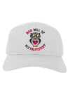 Hoo Will Be My Valentine Adult Baseball Cap Hat-Baseball Cap-TooLoud-White-One Size-Davson Sales