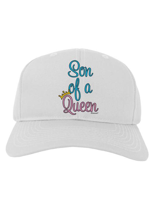 Son of a Queen - Matching Mom and Son Design Adult Baseball Cap Hat by TooLoud-Baseball Cap-TooLoud-White-One Size-Davson Sales