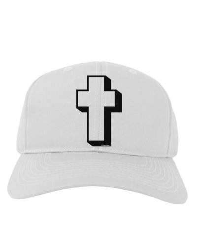 Simple Cross Design Black Adult Baseball Cap Hat by TooLoud-Baseball Cap-TooLoud-White-One Size-Davson Sales