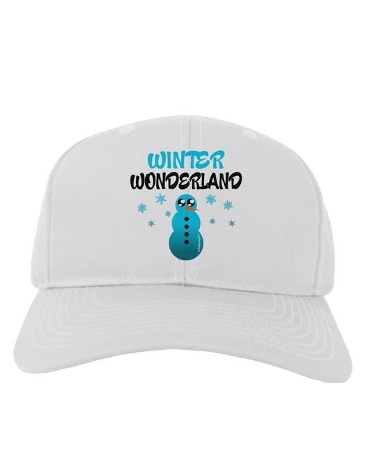 Winter Wonderland Snowman Adult Baseball Cap Hat-Baseball Cap-TooLoud-White-One Size-Davson Sales