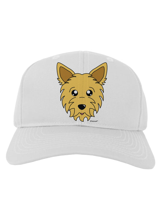 Cute Yorkshire Terrier Yorkie Dog Adult Baseball Cap Hat by TooLoud-Baseball Cap-TooLoud-White-One Size-Davson Sales