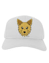 Cute Yorkshire Terrier Yorkie Dog Adult Baseball Cap Hat by TooLoud-Baseball Cap-TooLoud-White-One Size-Davson Sales