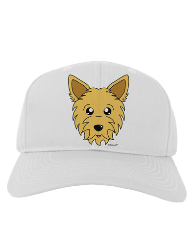 Cute Yorkshire Terrier Yorkie Dog Adult Baseball Cap Hat by TooLoud-Baseball Cap-TooLoud-White-One Size-Davson Sales