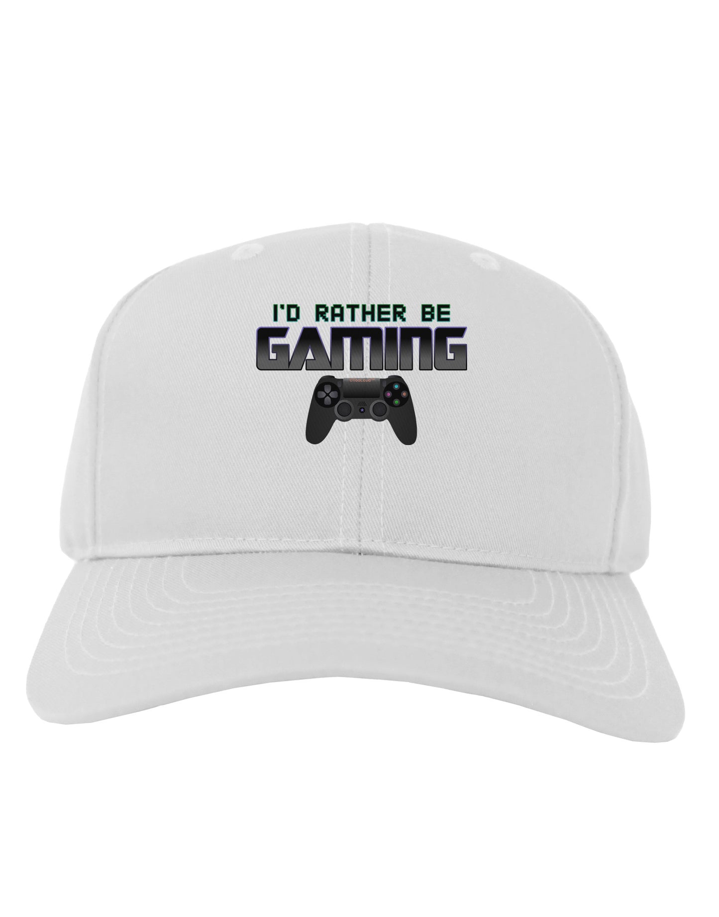 I'd Rather Be Gaming Adult Baseball Cap Hat-Baseball Cap-TooLoud-White-One Size-Davson Sales