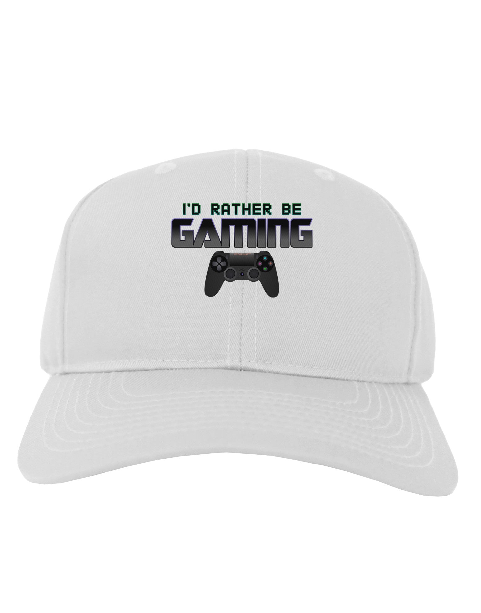 I'd Rather Be Gaming Adult Baseball Cap Hat-Baseball Cap-TooLoud-White-One Size-Davson Sales