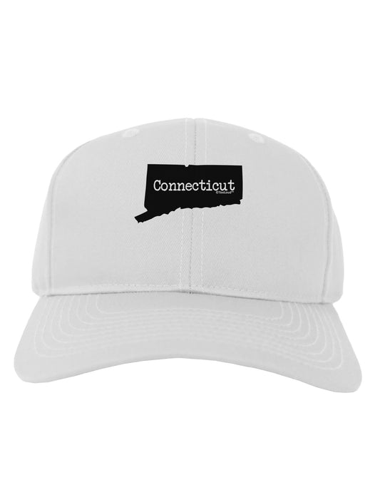 Connecticut - United States Shape Adult Baseball Cap Hat by TooLoud-Baseball Cap-TooLoud-White-One Size-Davson Sales