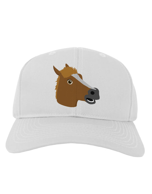 Silly Cartoon Horse Head Adult Baseball Cap Hat-Baseball Cap-TooLoud-White-One Size-Davson Sales