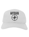 Easter Egg Hunter Black and White Adult Baseball Cap Hat by TooLoud