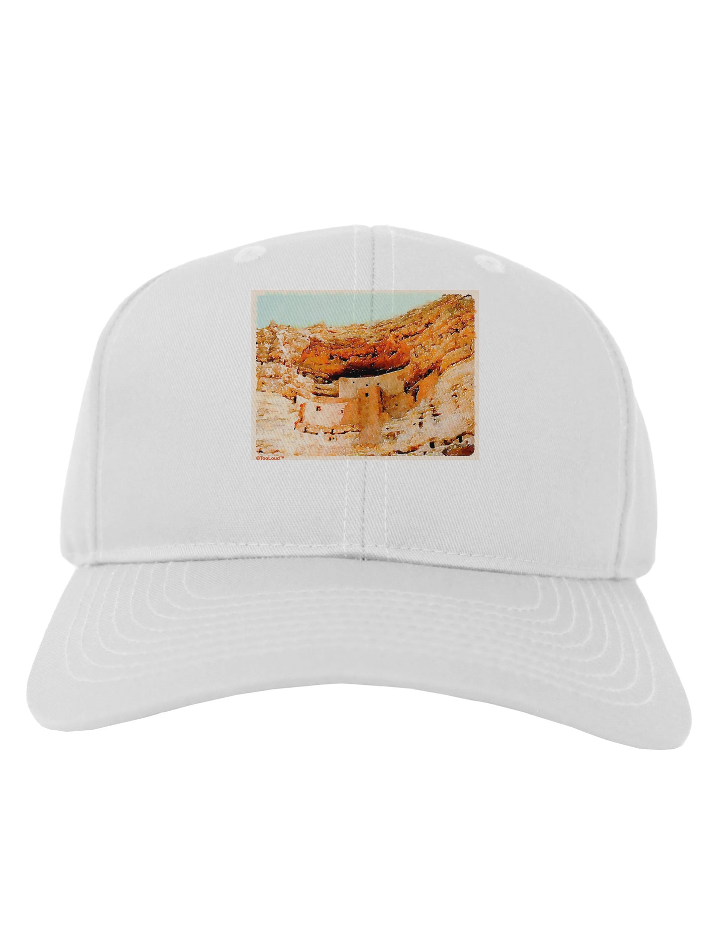 Montezuma Castle Watercolor Adult Baseball Cap Hat-Baseball Cap-TooLoud-White-One Size-Davson Sales