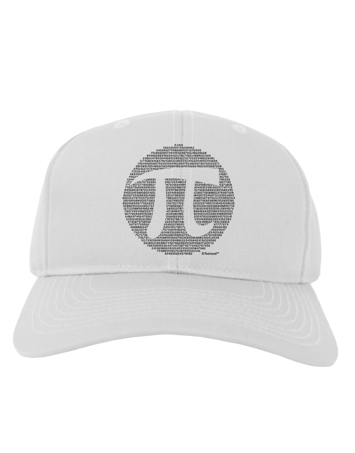 Pi Day Design - Pi Circle Cutout Adult Baseball Cap Hat by TooLoud-Baseball Cap-TooLoud-White-One Size-Davson Sales