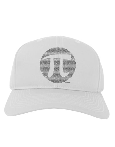 Pi Day Design - Pi Circle Cutout Adult Baseball Cap Hat by TooLoud-Baseball Cap-TooLoud-White-One Size-Davson Sales