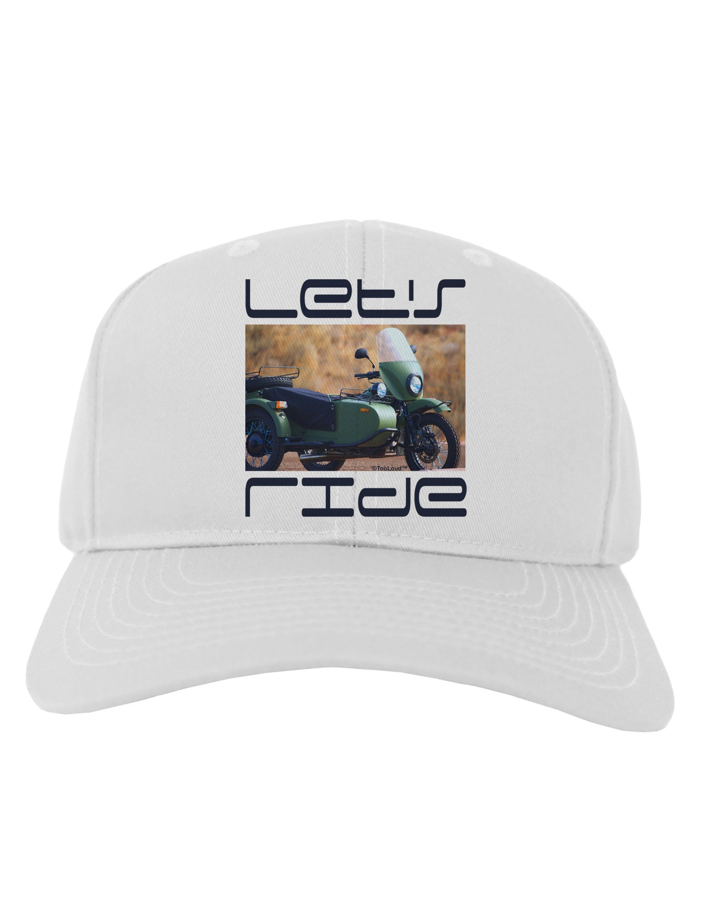 Lets Ride Sidecar Motorcycle Adult Baseball Cap Hat-Baseball Cap-TooLoud-White-One Size-Davson Sales