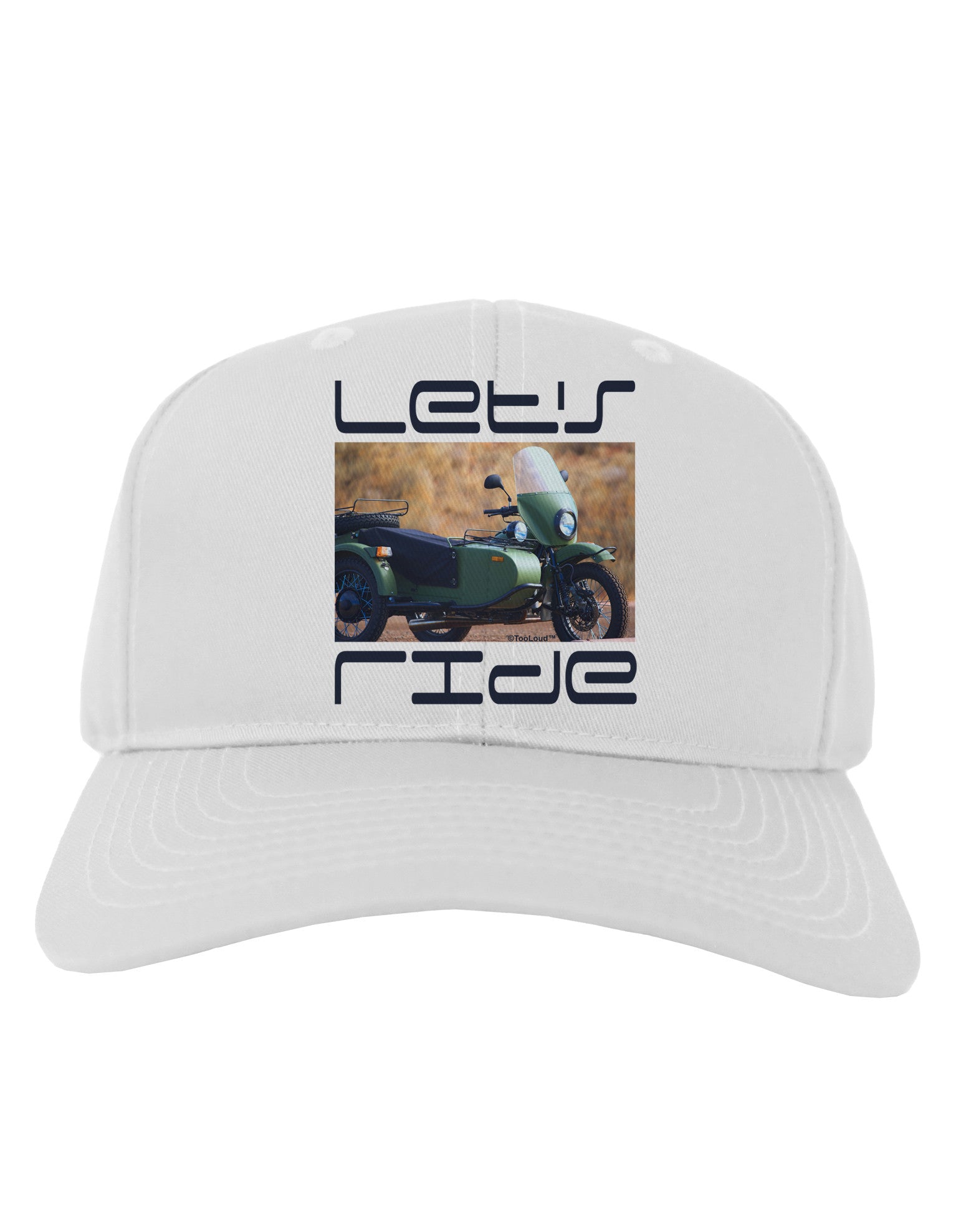 Lets Ride Sidecar Motorcycle Adult Baseball Cap Hat-Baseball Cap-TooLoud-White-One Size-Davson Sales