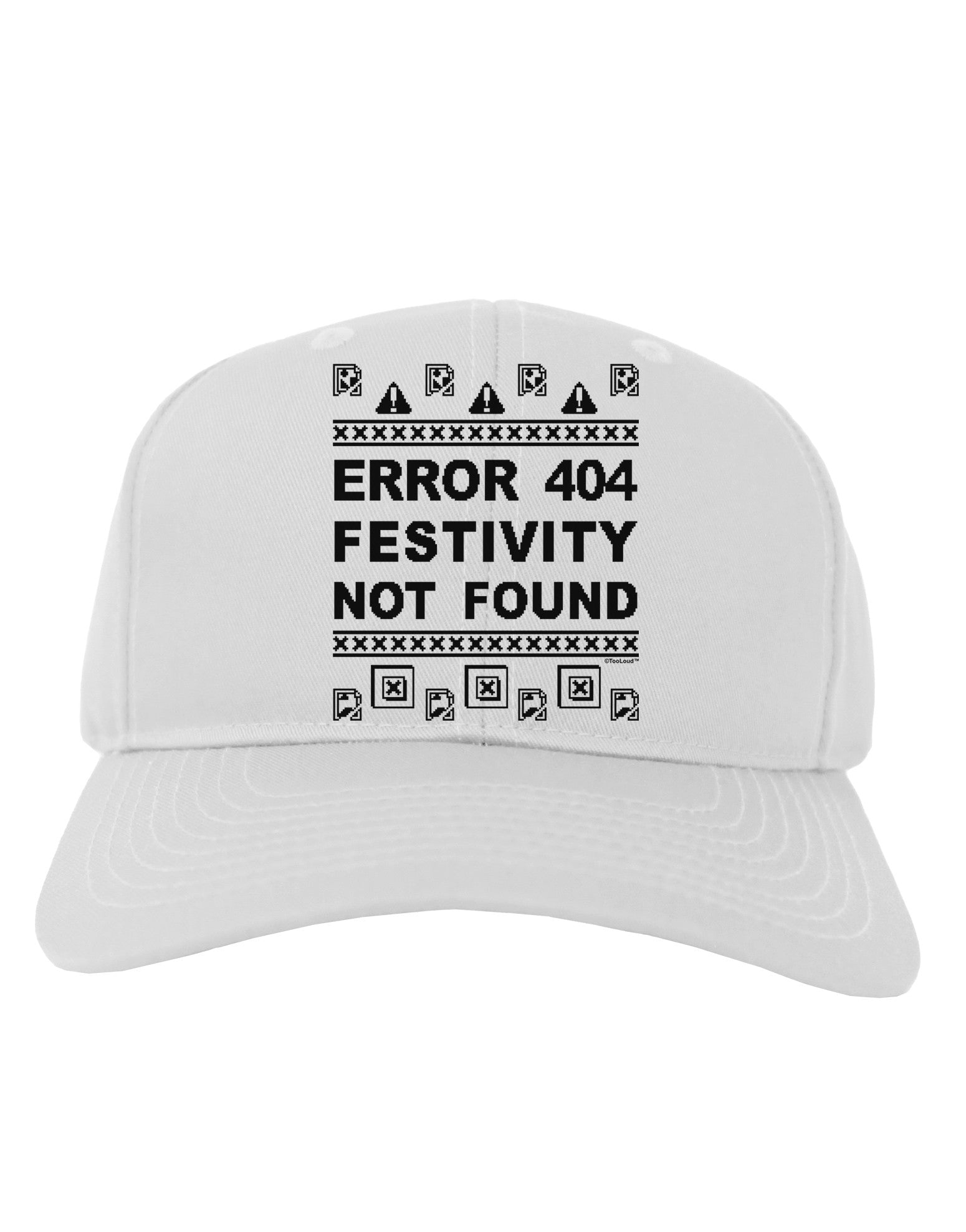 Error 404 Festivity Not Found Adult Baseball Cap Hat by-Baseball Cap-TooLoud-White-One Size-Davson Sales