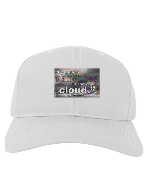 Rainbow in Cloud M Angelou Adult Baseball Cap Hat by TooLoud-Baseball Cap-TooLoud-White-One Size-Davson Sales