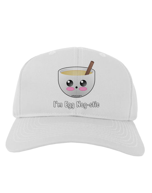 I'm Egg Nog-stic - Cute Egg Nog Adult Baseball Cap Hat by TooLoud-Baseball Cap-TooLoud-White-One Size-Davson Sales