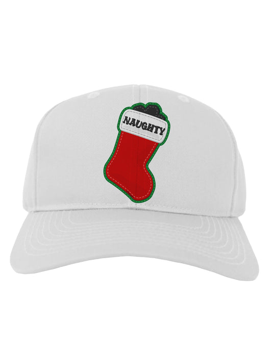 Naughty Coal Cute Christmas Stocking Adult Baseball Cap Hat-Baseball Cap-TooLoud-White-One Size-Davson Sales