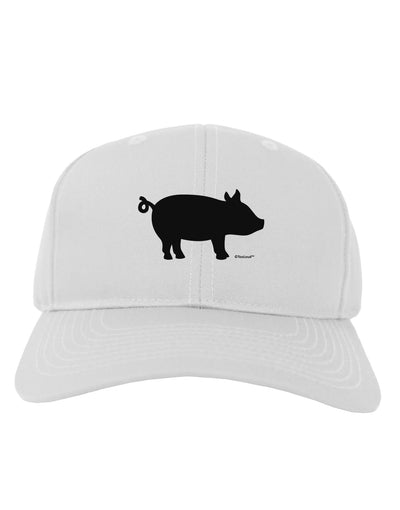 Pig Silhouette Design Adult Baseball Cap Hat by TooLoud-Baseball Cap-TooLoud-White-One Size-Davson Sales