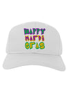 Happy Mardi Gras Text 2 Adult Baseball Cap Hat-Baseball Cap-TooLoud-White-One Size-Davson Sales