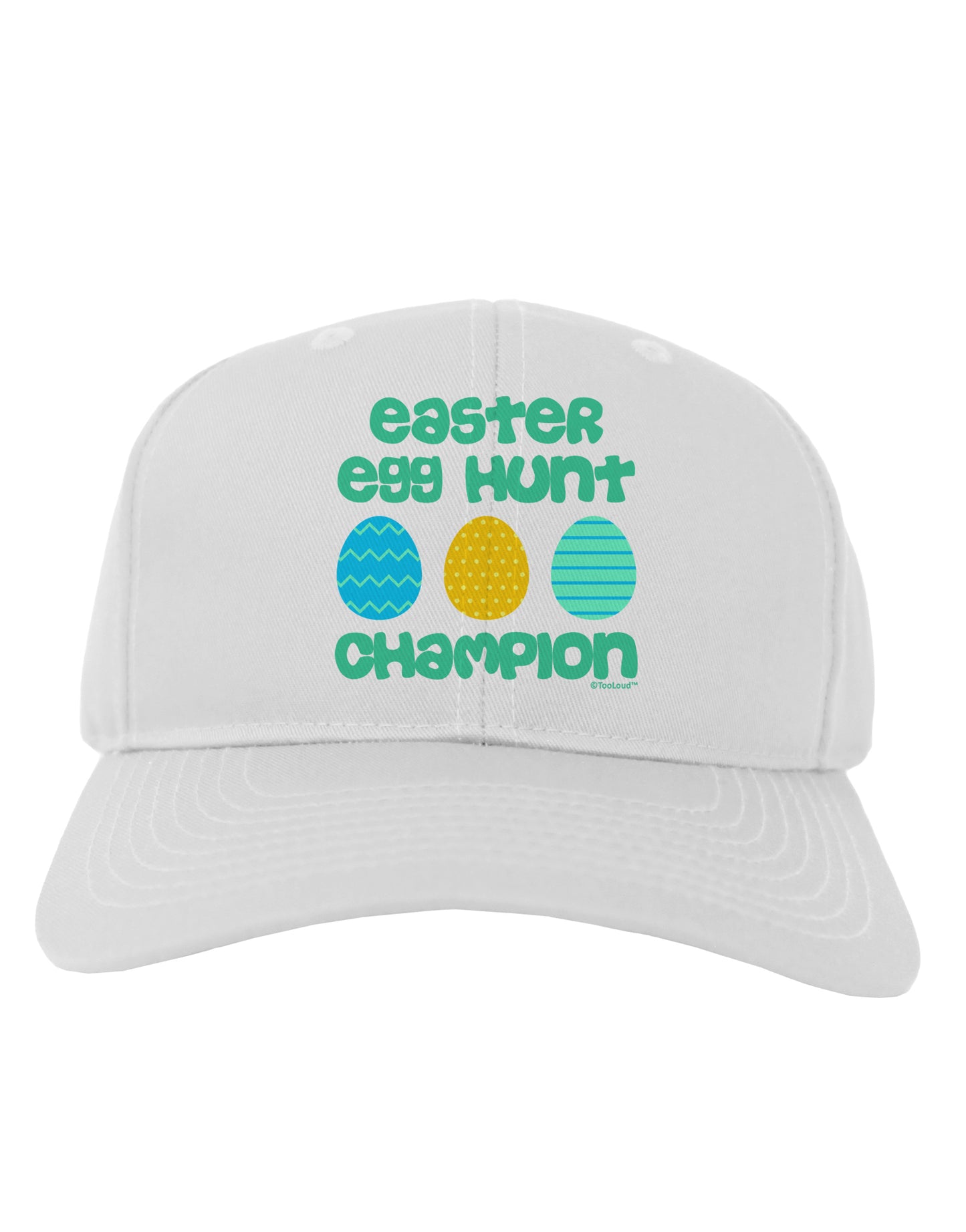 Easter Egg Hunt Champion - Blue and Green Adult Baseball Cap Hat by TooLoud-Baseball Cap-TooLoud-White-One Size-Davson Sales