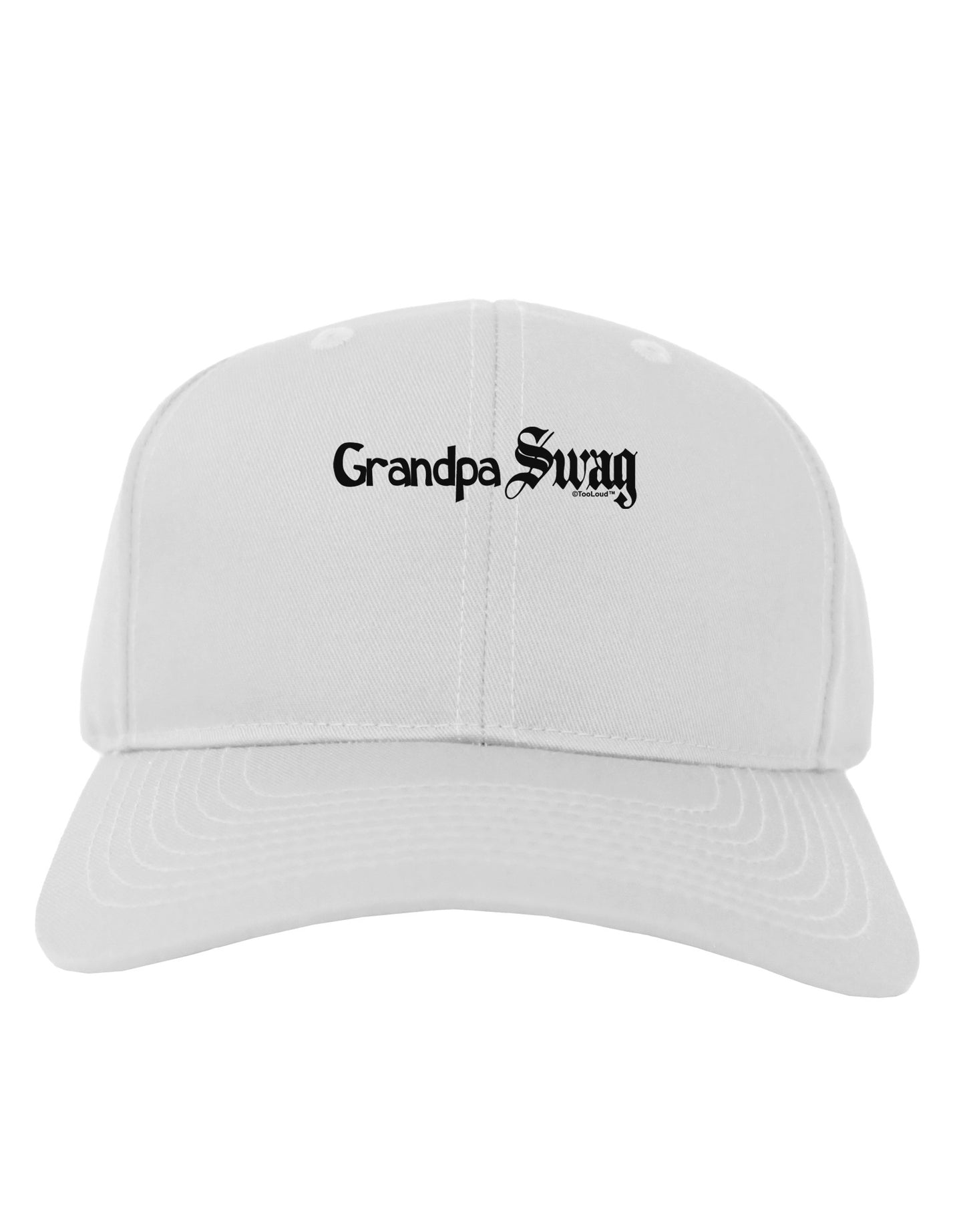 Grandpa Swag Text Adult Baseball Cap Hat by TooLoud-Baseball Cap-TooLoud-White-One Size-Davson Sales