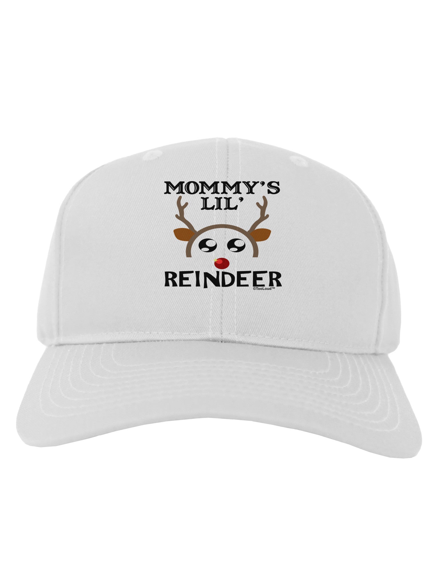 Mommy's Lil Reindeer Boy Adult Baseball Cap Hat-Baseball Cap-TooLoud-White-One Size-Davson Sales