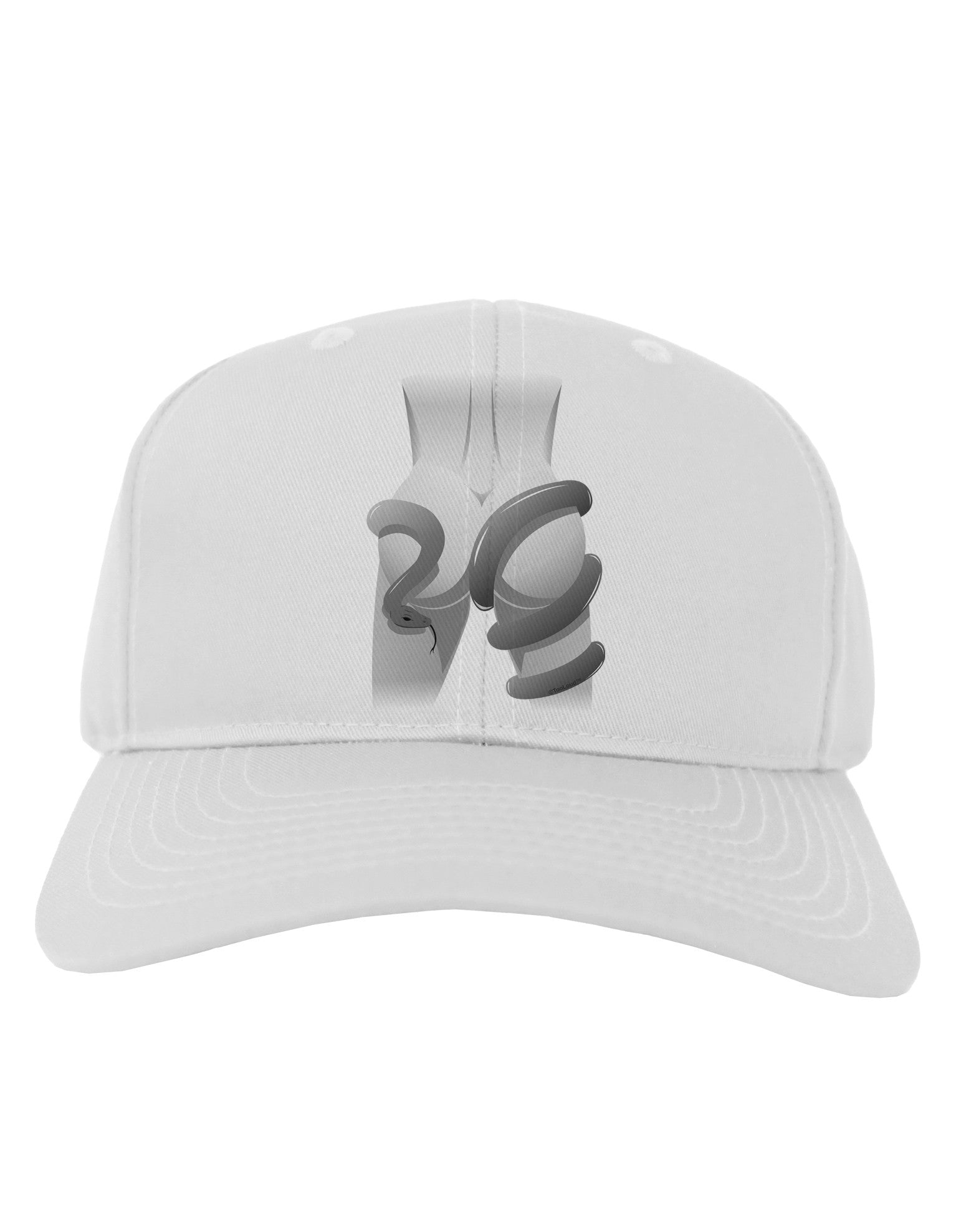 Lady Anaconda Design Grayscale Adult Baseball Cap Hat-Baseball Cap-TooLoud-White-One Size-Davson Sales