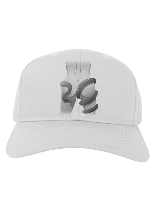 Lady Anaconda Design Grayscale Adult Baseball Cap Hat-Baseball Cap-TooLoud-White-One Size-Davson Sales