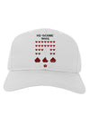 Pixel Heart Invaders Design Adult Baseball Cap Hat