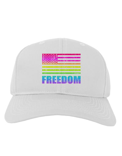 American Pride - Rainbow Flag - Freedom Adult Baseball Cap Hat-Baseball Cap-TooLoud-White-One Size-Davson Sales