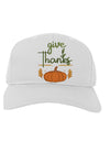 Give Thanks Adult Baseball Cap Hat-Baseball Cap-TooLoud-White-One-Size-Fits-Most-Davson Sales