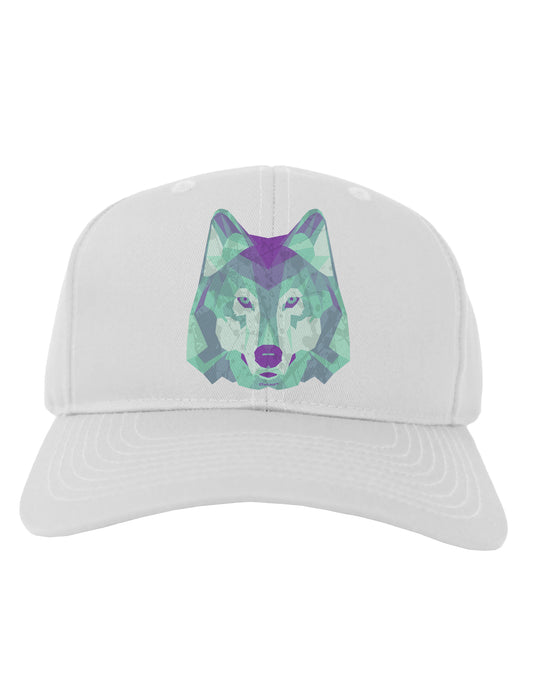 Geometric Wolf Head Adult Baseball Cap Hat by TooLoud-Baseball Cap-TooLoud-White-One Size-Davson Sales