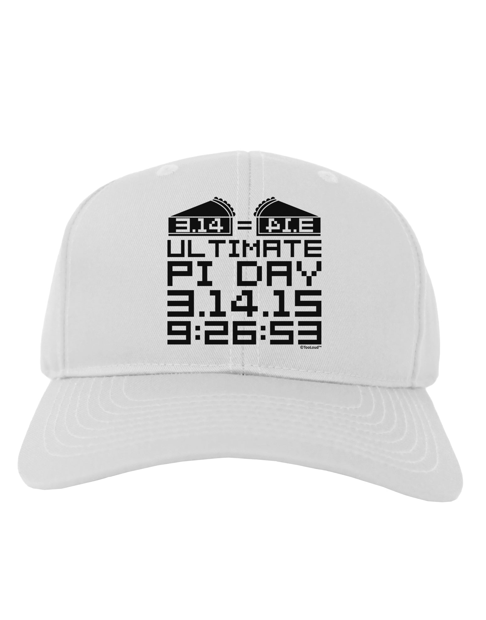 Ultimate Pi Day Design - Mirrored Pies Adult Baseball Cap Hat by TooLoud-Baseball Cap-TooLoud-White-One Size-Davson Sales