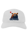 California Republic Design - Grizzly Bear and Star Adult Baseball Cap Hat by TooLoud
