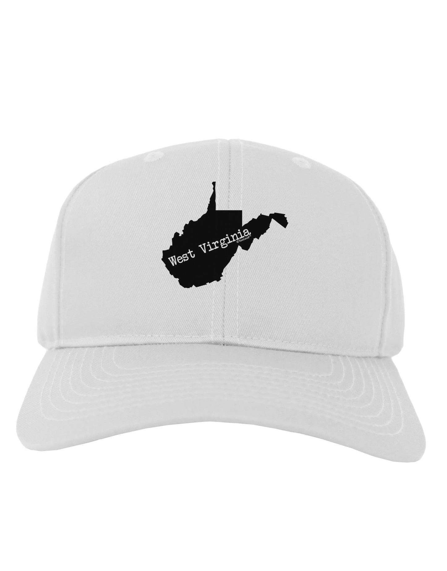 TooLoud West Virginia - United States Shape Adult Baseball Cap Hat-Baseball Cap-TooLoud-White-One Size-Davson Sales