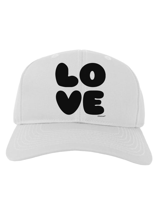 LOVE Text Adult Baseball Cap Hat by TooLoud-Baseball Cap-TooLoud-White-One Size-Davson Sales