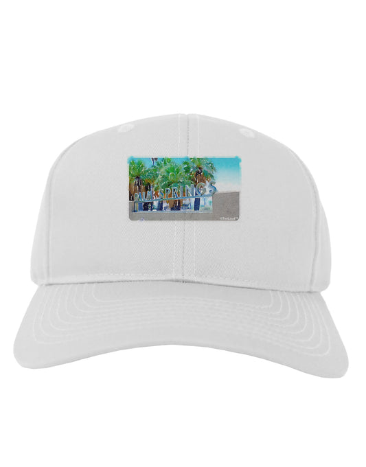 Palm Springs Watercolor Adult Baseball Cap Hat-Baseball Cap-TooLoud-White-One Size-Davson Sales