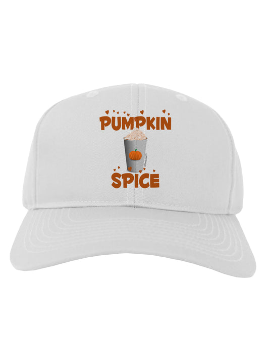Pumpkin Spice Latte Hearts Adult Baseball Cap Hat-Baseball Cap-TooLoud-White-One Size-Davson Sales