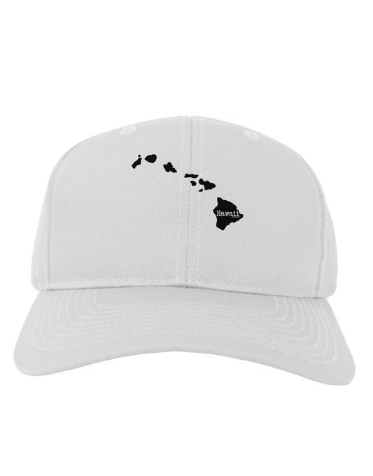 Hawaii - United States Shape Adult Baseball Cap Hat by TooLoud-Baseball Cap-TooLoud-White-One Size-Davson Sales