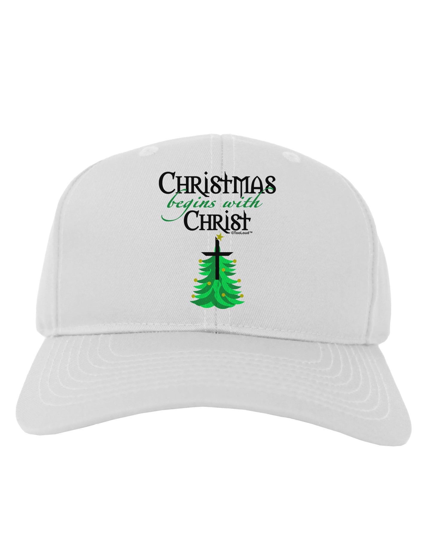 Begins With Christ Adult Baseball Cap Hat-Baseball Cap-TooLoud-White-One Size-Davson Sales