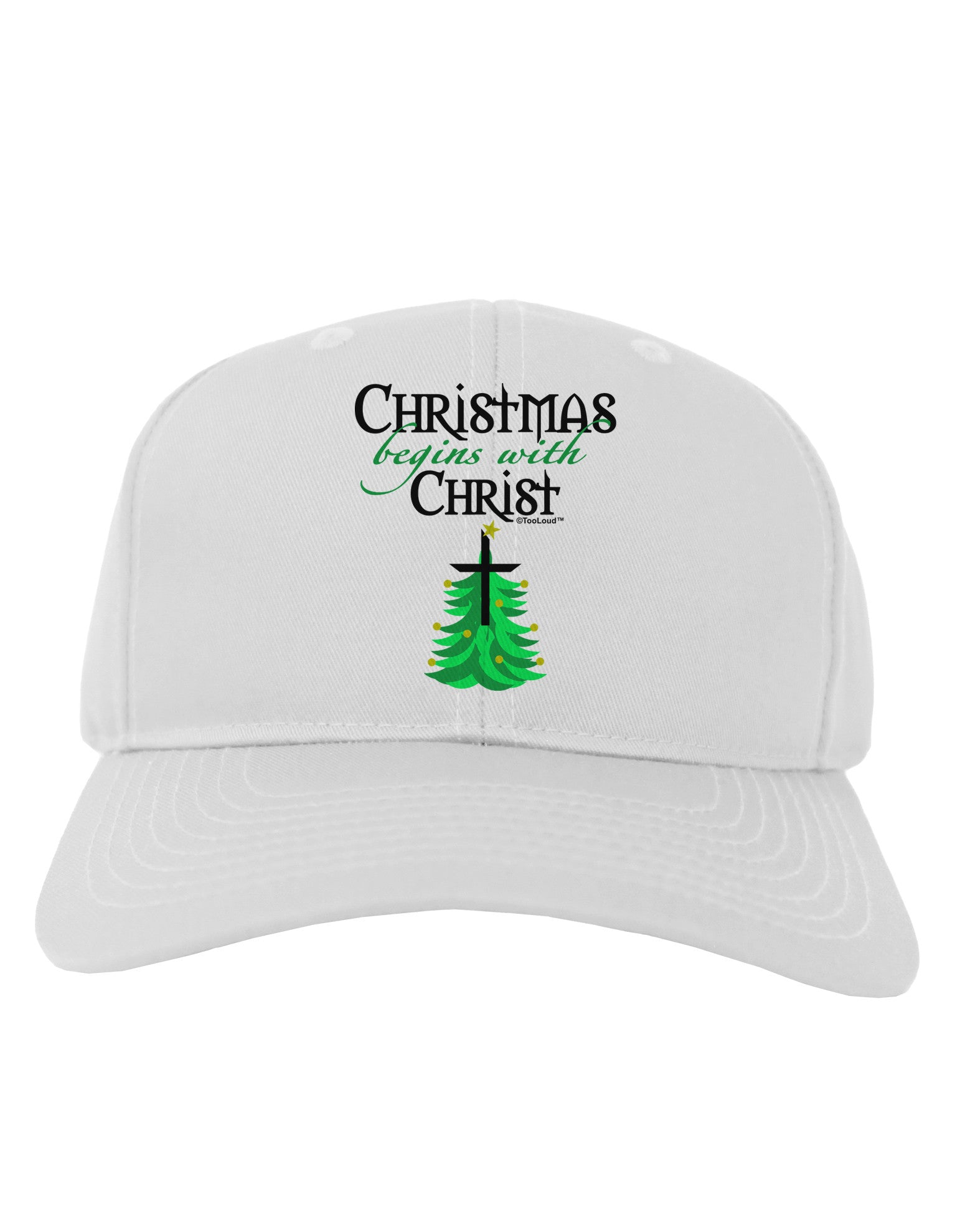 Begins With Christ Adult Baseball Cap Hat-Baseball Cap-TooLoud-White-One Size-Davson Sales