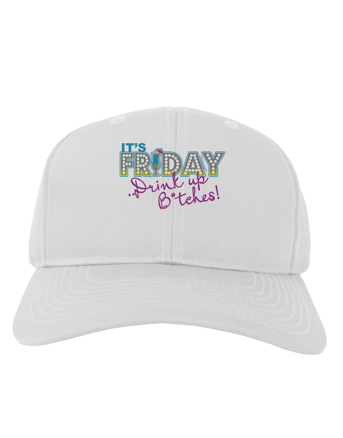 It's Friday - Drink Up Adult Baseball Cap Hat-Baseball Cap-TooLoud-White-One Size-Davson Sales