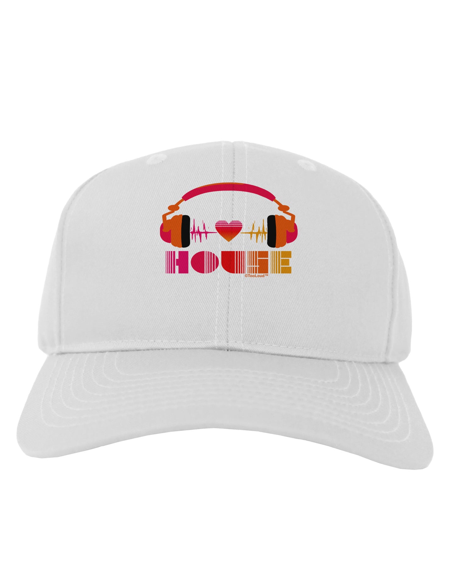 Heart House Adult Baseball Cap Hat-Baseball Cap-TooLoud-White-One Size-Davson Sales