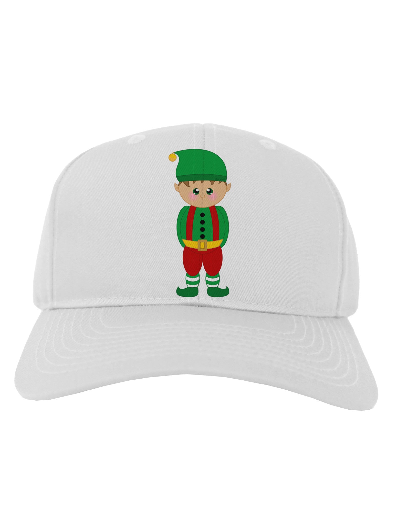 Cute Christmas Elf Boy Adult Baseball Cap Hat-Baseball Cap-TooLoud-White-One Size-Davson Sales