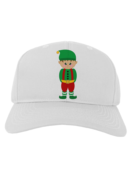 Cute Christmas Elf Boy Adult Baseball Cap Hat-Baseball Cap-TooLoud-White-One Size-Davson Sales