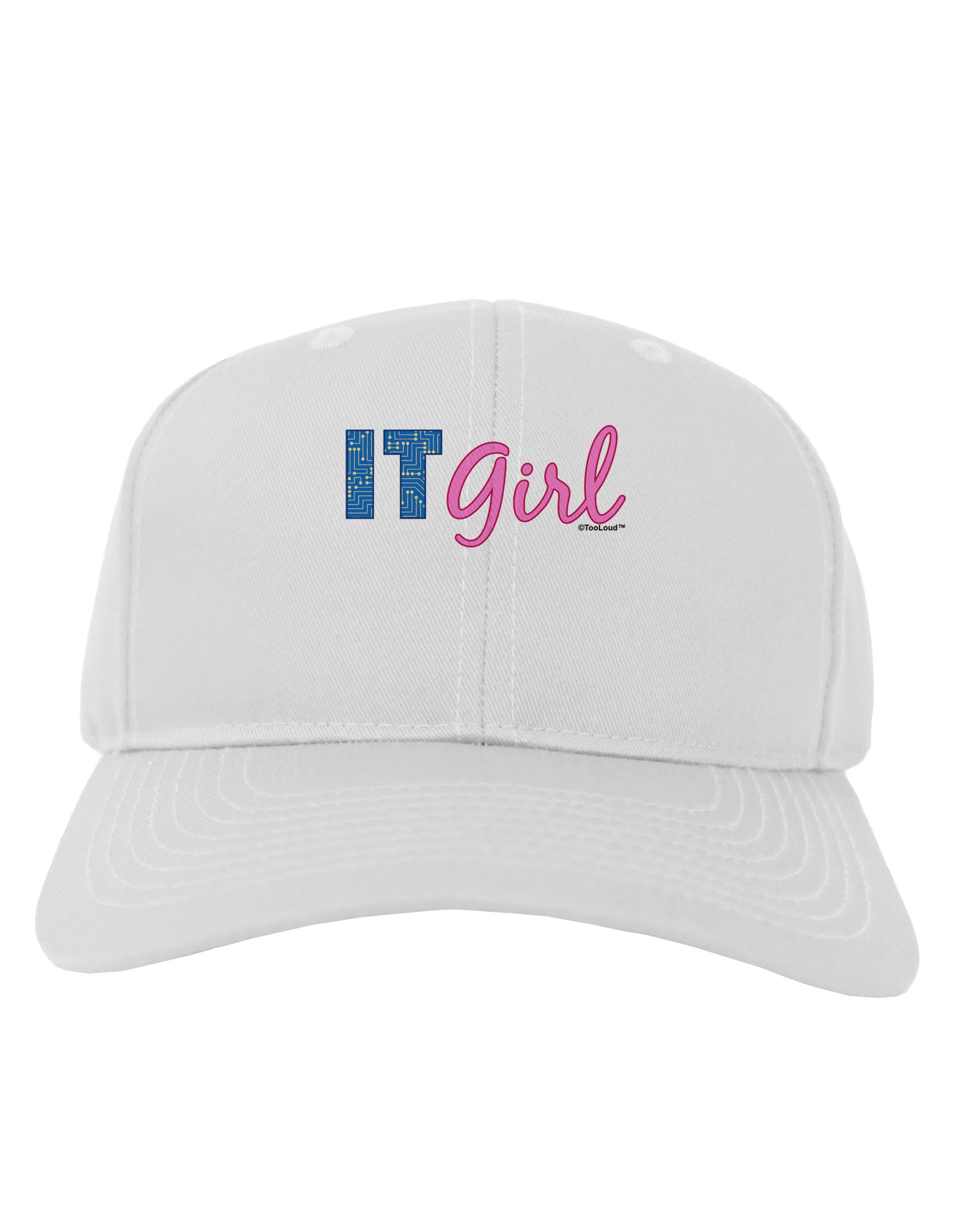 IT Girl Adult Baseball Cap Hat-Baseball Cap-TooLoud-White-One Size-Davson Sales