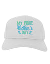 My First Mother's Day - Baby Feet - Blue Adult Baseball Cap Hat by TooLoud-Baseball Cap-TooLoud-White-One Size-Davson Sales