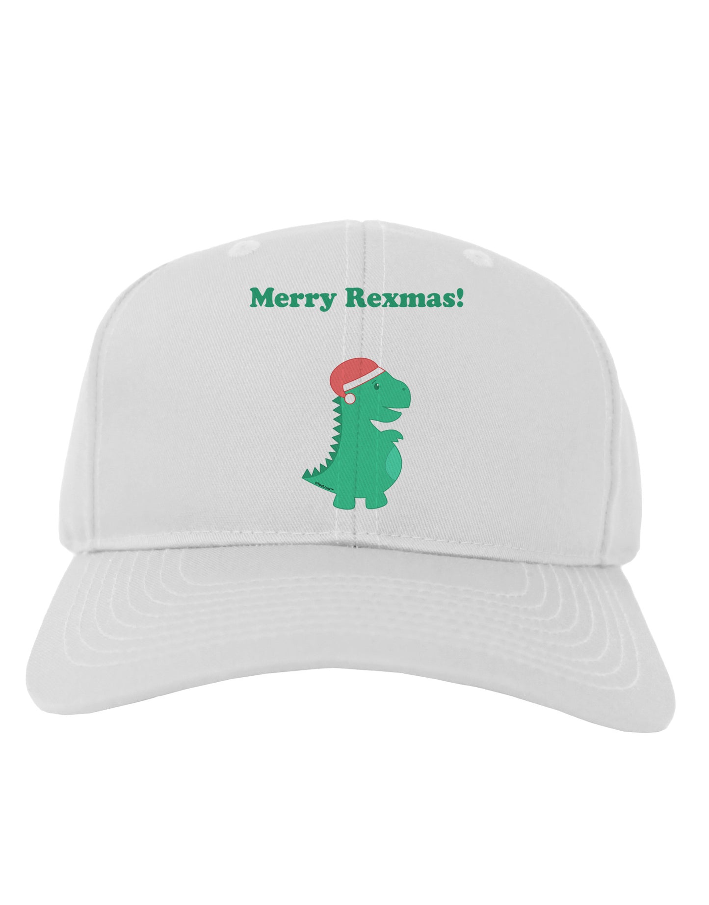 Merry Rexmas T-Rex Dinosaur Christmas Adult Baseball Cap Hat-Baseball Cap-TooLoud-White-One Size-Davson Sales