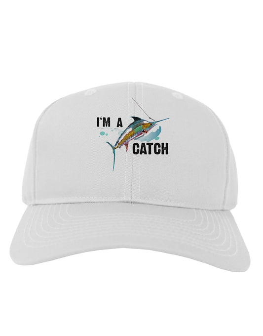 I'm A Catch Swordfish Adult Baseball Cap Hat-Baseball Cap-TooLoud-White-One Size-Davson Sales